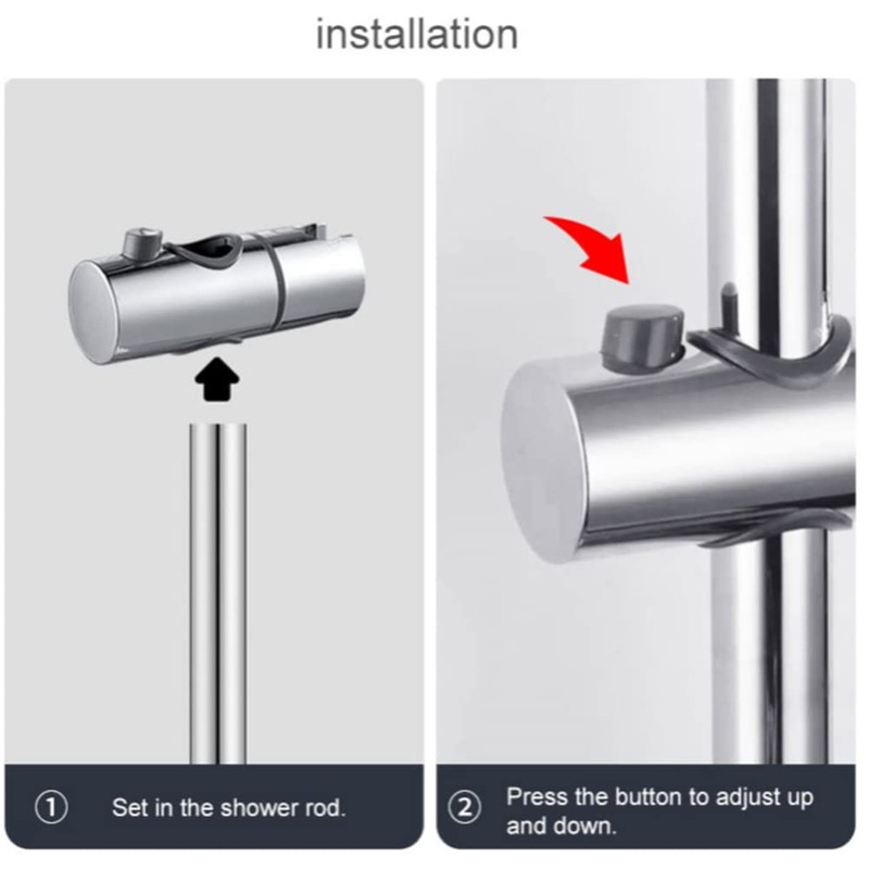 Hand Shower Holder, 25 mm Round Shower Holder, 360° Rotatable
