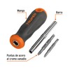 Truper DT-4, Desarmador con 2 puntas dobles y barra con