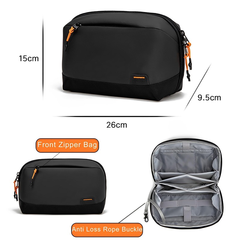 XSQD Data Cable Organiser Storage Bags, 180 ° Unfolded Cable