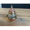 Bitto Samra Incense Burner Copper White Metal Height 13 cm