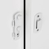 2 Packs Barn Door Latches，Matte White Stainless Steel barn gate