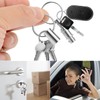 PFLYPF Pack of 6 Double-Headed Key Ring, Removable Metal Key