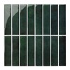 COMSTICKC Dark Green Peel and Stick Backsplash,10 Pcs 12''x12'', Forest