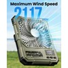 20000mAh Rechargeable Camping Fan Remote UltraSlim LED Green