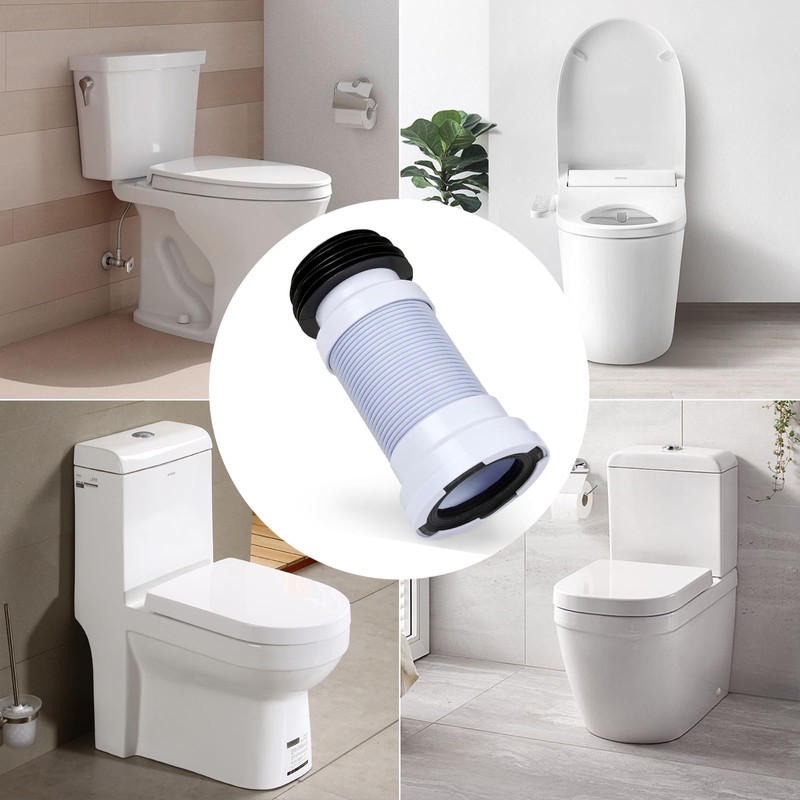Toilet Waste Pipe Connector 260mm-500mm Toilet Pan Connector Universal WC