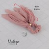 Chiffon Scrunchie with Tails Hair ties - Solid Mauve Hair