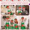 Handepo 40 Pieces Christmas Apron and Hat Kit Costume Apron