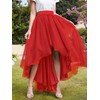 High Low Tulle Skirt Lace up Wedding Party Prom Cocktail