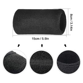 Reccisokz Pack of 4 Wrist Bands Sports Bracelet Elastic Cotton Bracelet 15 x 8 cm