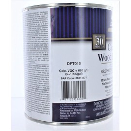 Deft Interior Clear Wood Finish Gloss Brushing Lacquer, Quart