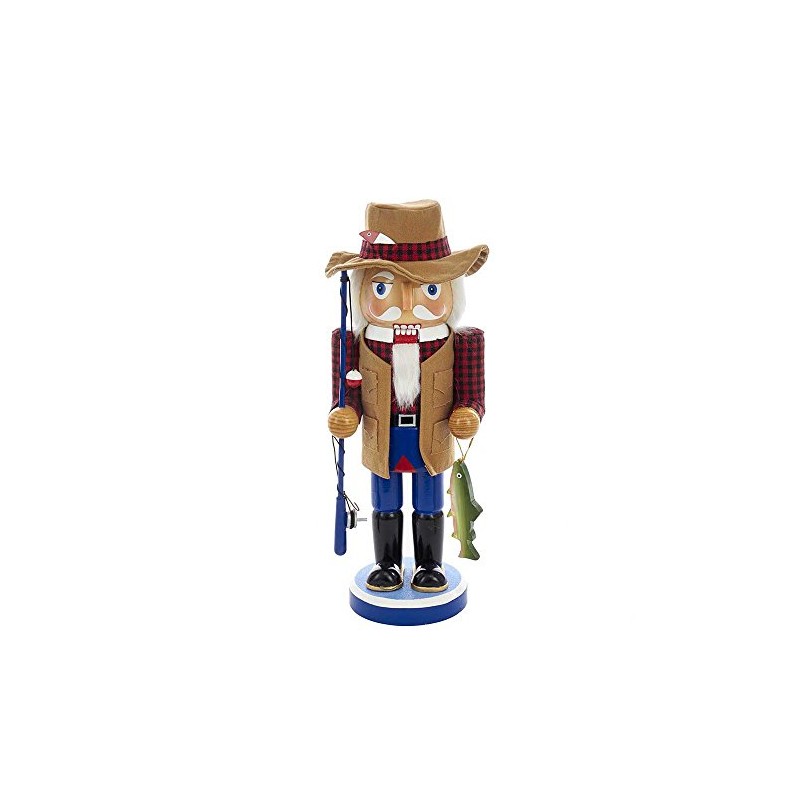 Kurt Adler 12-Inch Wooden Fisherman Nutcracker
