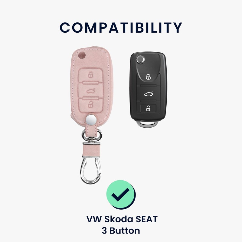 kwmobile Carcasa Compatible con VW Skoda Seat Llave de Coche