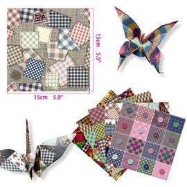 Square Origami Paper 6x6 Double Sided 50 Sheets 50 Colors 70GSM Origami Kit Japanese Chiyo Easy Fold Arts Crafts DIY Handwork Beginner Cloth