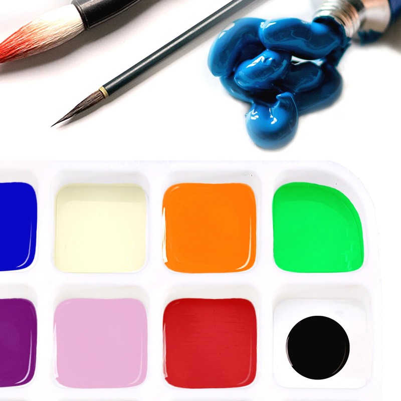 Ouligay 1 Pcs Empty Paint Tins Mini Watercolour Palette Multifunctional