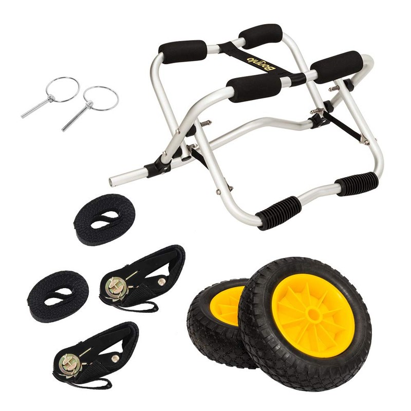Bonnlo Universal Kayak Carrier - Trolley for Carrying Kayaks, Canoes,