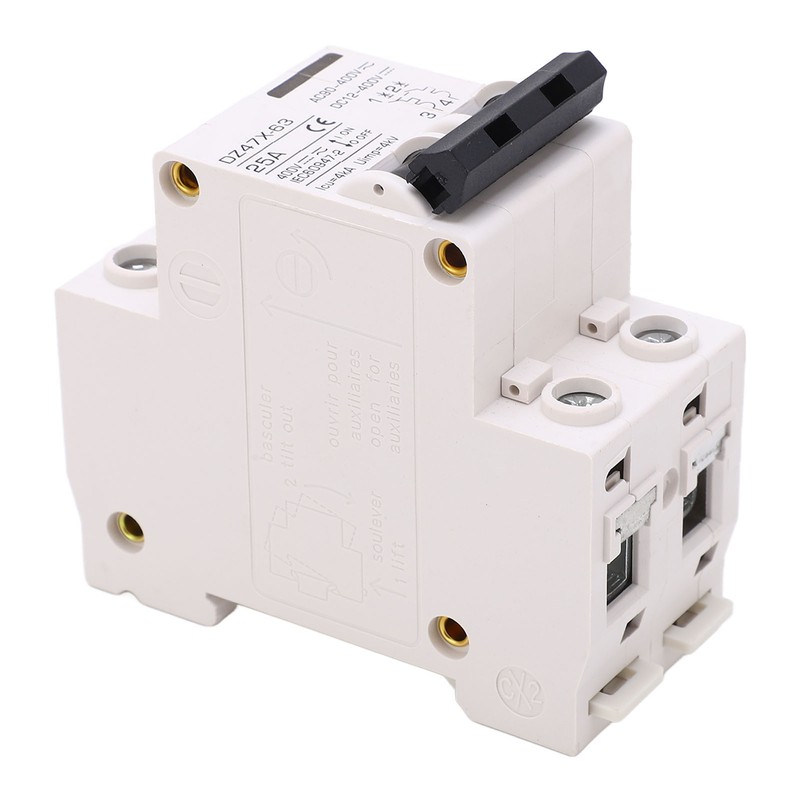 AC DC Miniature Circuit Breaker 2P 25A 400V DIN Rail