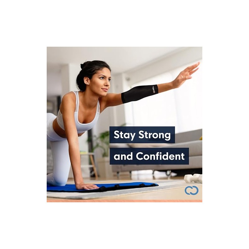 Copper Compression Recovery Elbow Sleeve, #1 Guaranteed Highest Copper Content!