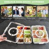 Artcome Sealed Divided Serving Tray with Handle, 8 Compartments, &