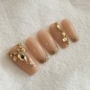 Golden Shadow Stone Handmade Nail Tips - Natural / 골든