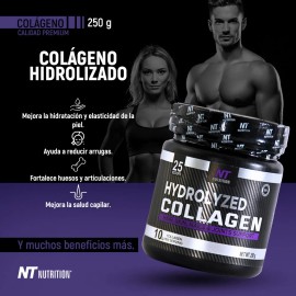 Colageno Hidrolizado Natural. Nt Nutrition. 25 Porciones. Sabor Natural