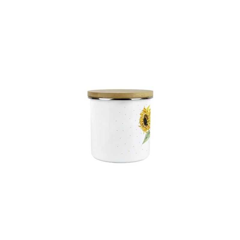 Purely Home Sunflowers & Spots Tea Storage Canister - Floral