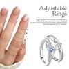 BYETOCE 2 Rings for Couple Rings Set Sterling Silver Matching