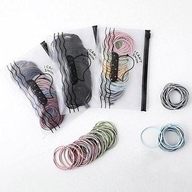 심플 슬림 스타일 여자 헤어 머리끈 머리고무줄 100P Simple Slim Style Women's Hair Tie Rubber Bands 100P