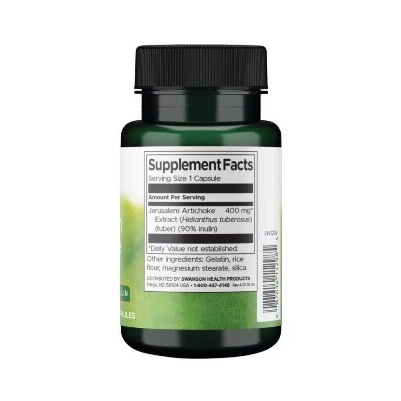 Swanson Jerusalem Artichoke (Prebiotic) - 400mg - 60 Capsules