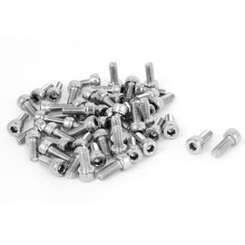 IIVVERR M4x10mm 0.7mm Pitch Stainless Steel Bolts Socket Cap Head Hex Key Screws 50pcs (M4x10mm 0.7mm Pitch Tornillos de acero inoxidable Socket Cap Head Hex Key Screws 50pcs