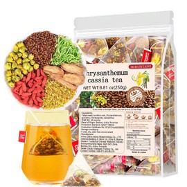 Chrysanthemum Cassia Seed Tea Bags 8.81oz (5g×50packets) Goji Berries Osmanthus Honeysuckle Combination of Floral Tea