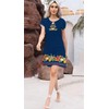 ETCYY NEW 2024 Petal Short Sleeve Summer Dresses for Women