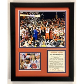 Legends Never Die Clemson Tigers - 2018 CFP National Champions - Framed 12"x15" Double Matted Photos
