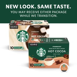 Starbucks Coffee K-Cup Pods, Naturally Flavored Hot Cocoa For Keurig Coffee Makers, 1 Box (10 Pods)