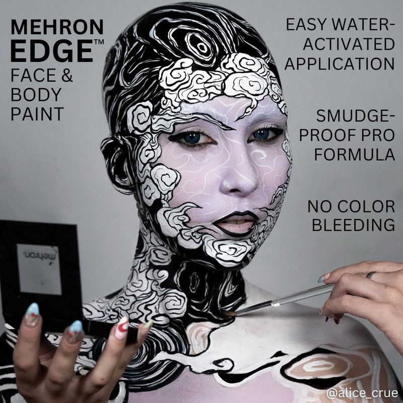 Mehron Edge Face & Body Makeup - Red, 1 oz/28