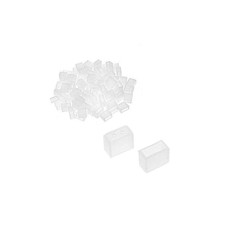 uxcell 100pcs Silicone Plug Fit 3528 8mm Wide LED Tube