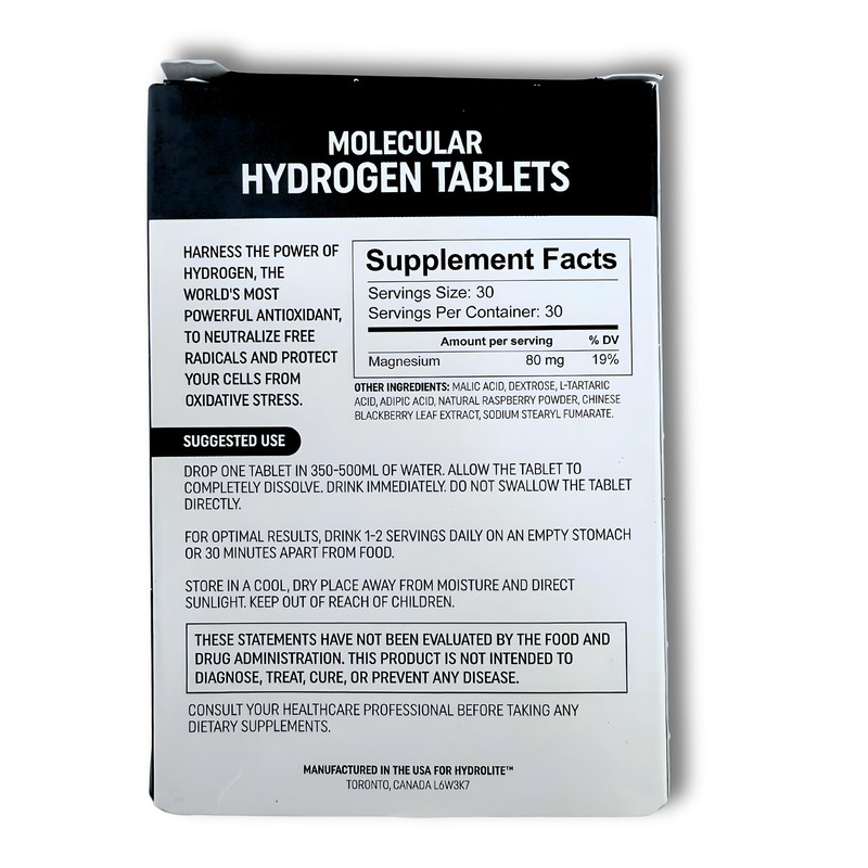 HydroLite Molecular Hydrogen Tablets for Drinking Water with Magnesium |