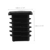 Operitacx 4pcs Square Tube Foot Pad Height Increase Plugs Threaded