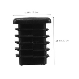 Operitacx 4pcs Square Tube Foot Pad Height Increase Plugs Threaded Easy Installation for Furniture Machinery Electronics