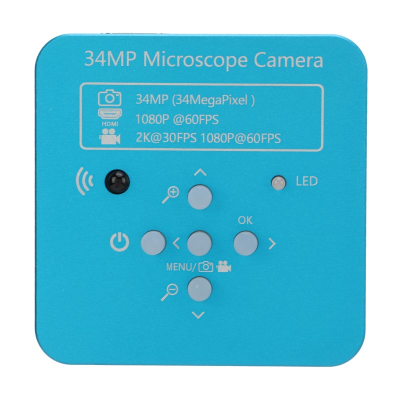 Microscope Camera 60FPS USB 34 Million PX 10‑130X Magnification with
