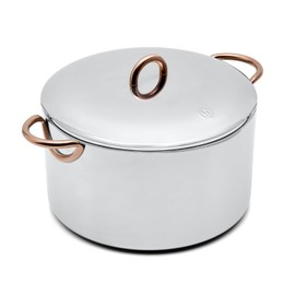 Great Jones Big Deal 8-Quart Stainless Steel Stock Pot With Lid | Induction & Oven Safe, Dishwasher Friendly | Fully Clad for Even Heating, Oversized Welded Handles