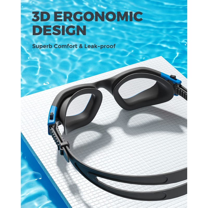 OMID Swim Goggles, P2 Lite Comfortable Anti-Fog Swimming Goggles for