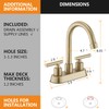 YardMonet Gold Bathroom Faucet, Brushed Gold Bathroom Faucet with 2-Handle
