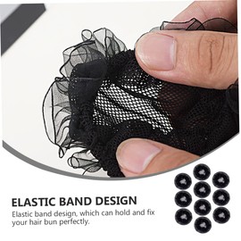 BESTYASH 10 piezas Elástica para Moños Invisible para Cabello de Ballet Malla para Sujetar Chongos Accesorios para Niñas Bailarinas