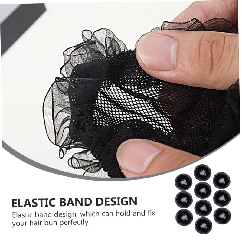 BESTYASH 10 piezas Elástica para Moños Invisible para Cabello de