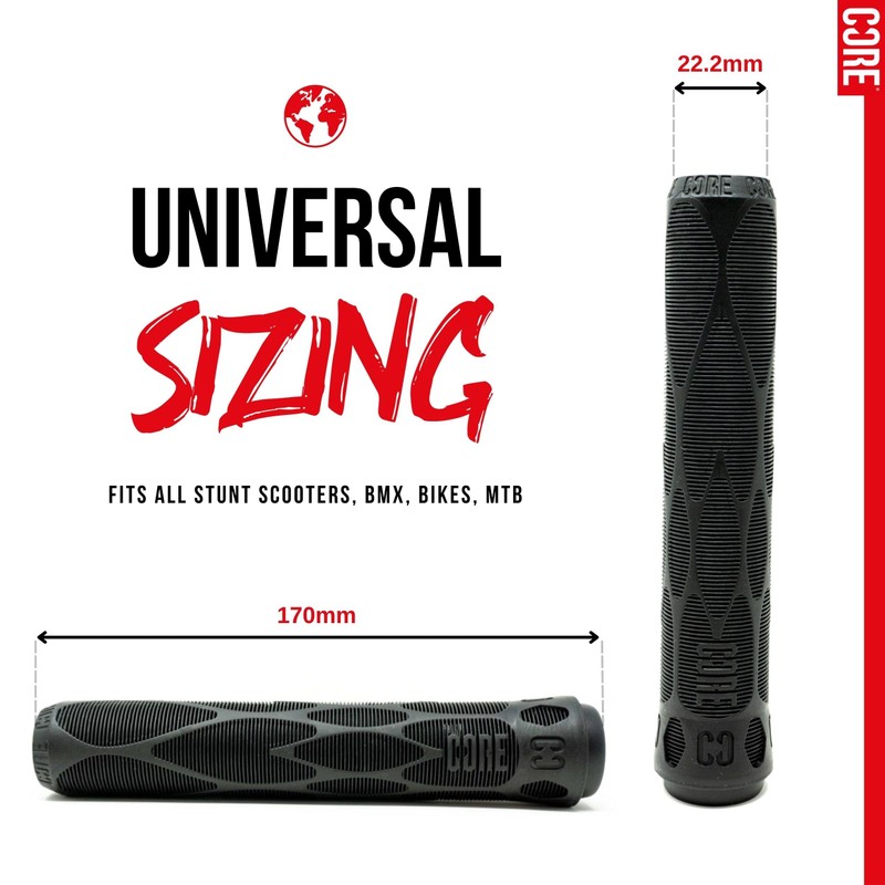 CORE Pro Handlebar Grips, Super Soft 170mm Longneck Universal Cycling
