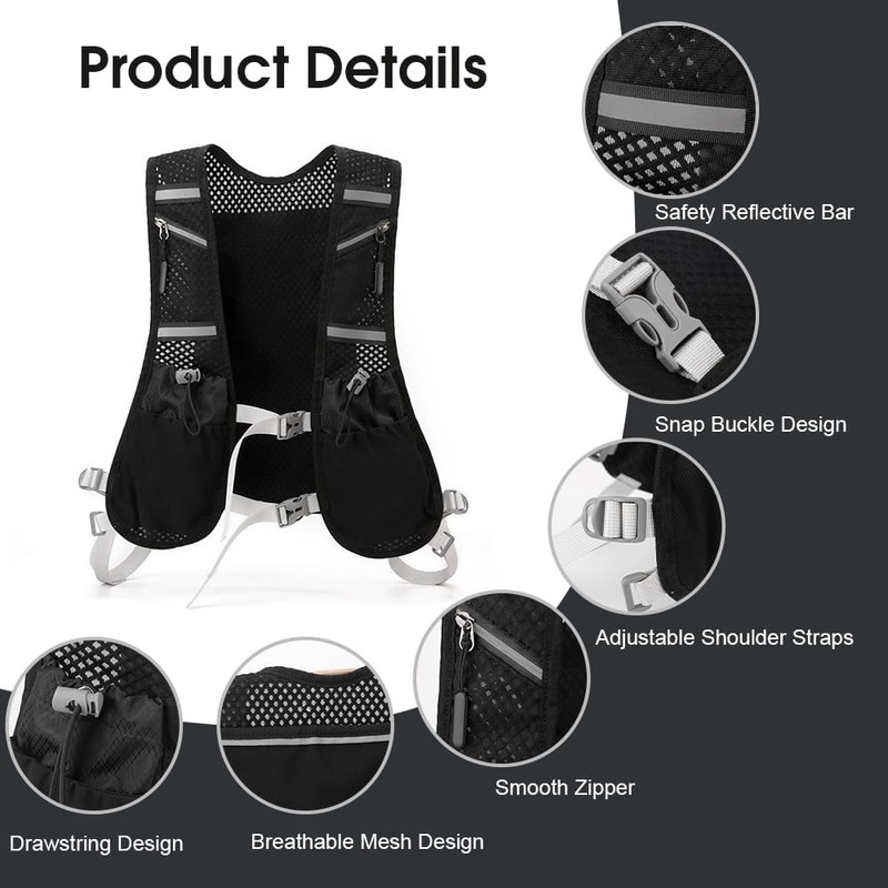 Udbrud Running Vest for Men and Women, Ultralight Running Backpack,
