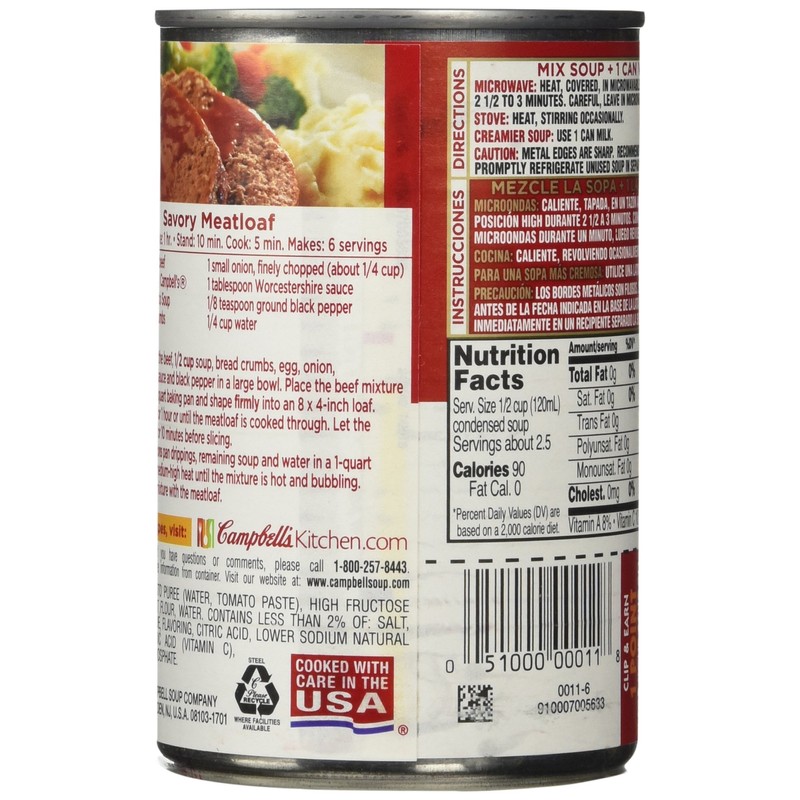 Campbell's, Condensed Tomato Soup, 10.75oz Can (Pack of 6)