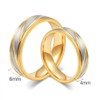 rockyu Brand Pair Titanium tungsten ring gold ring gold ring