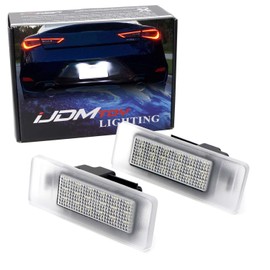 iJDMTOY OEM-Fit 18-SMD 3W Full LED License Plate Light Kit Compatible With Infiniti Q50 Q60 QX30 QX50, Nissan GT-R Maxima Leaf, etc