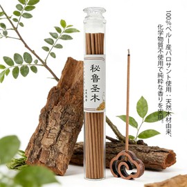 Palo Santo Purifying Incense Sticks, Approximately 20 Sticks, 0.2 oz (5 g), 100% Natural, Sealed Bottle, Purifying Incense, Yoga, Meditation, Relax, Incense, Smashing, Healing, Made in Peru